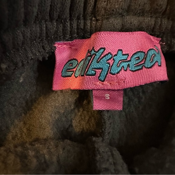 Edikted Dark Gray Sweatpants with Pink Bow Detail Adult Size Small - Picture 3 of 8